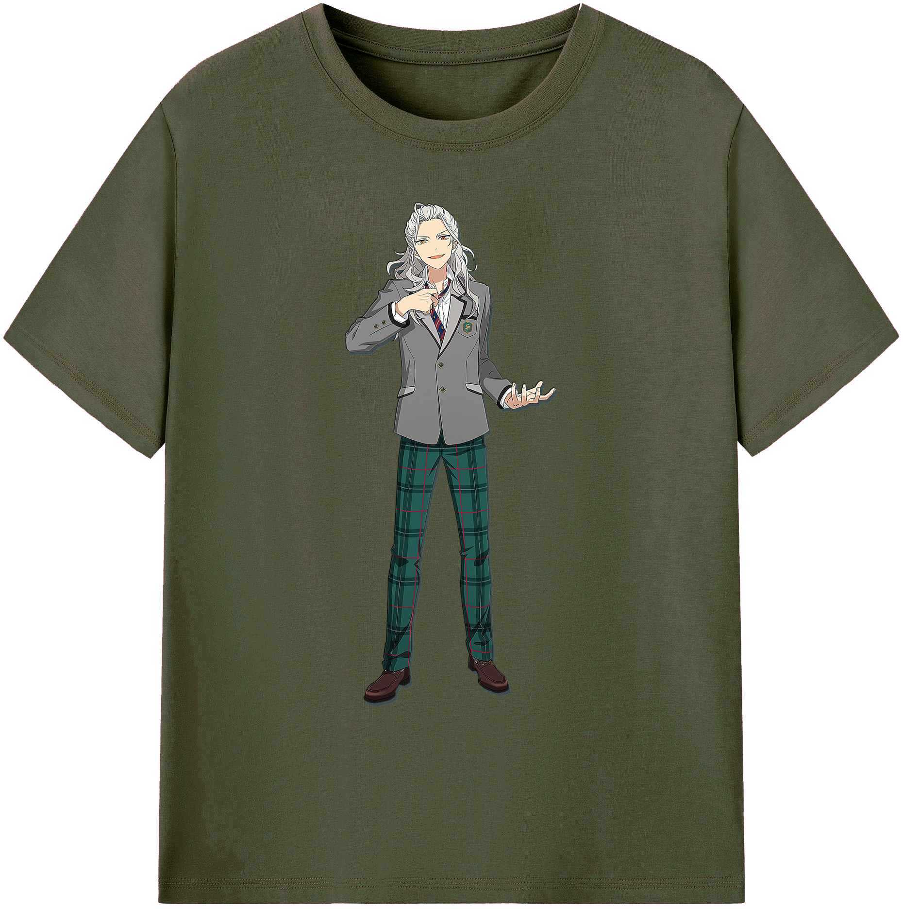 （画像用） あんさんぶるスターズ! Ensemble Stars 綿100％ メンズ半袖Tシャツ｜肌触りやわらか＆通気性